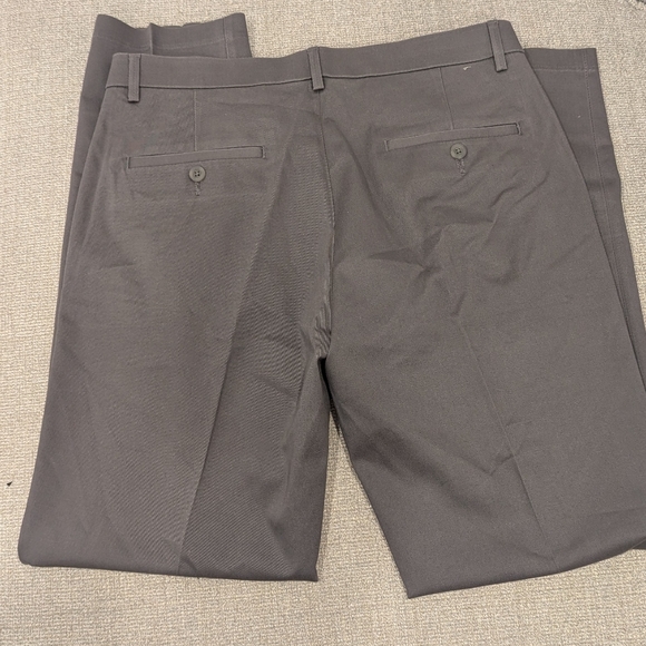 New Haggar Men's 32x32 Casual Office Dress Grey Straight Flat Front Pants - Picture 4 of 6